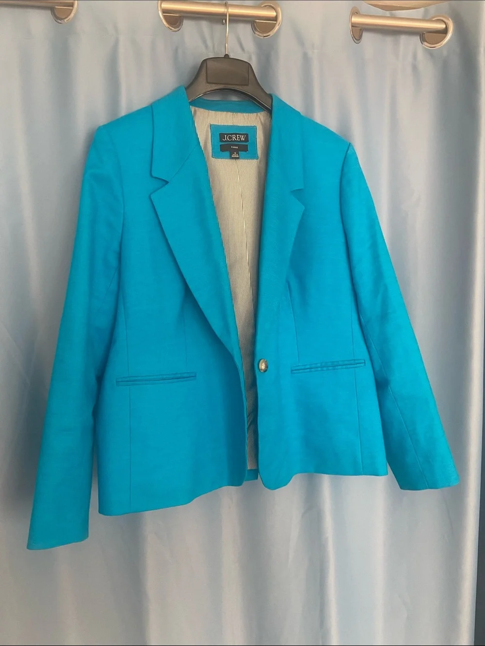 J. Crew Teal Parke single button Blazer, size 18 NWOT